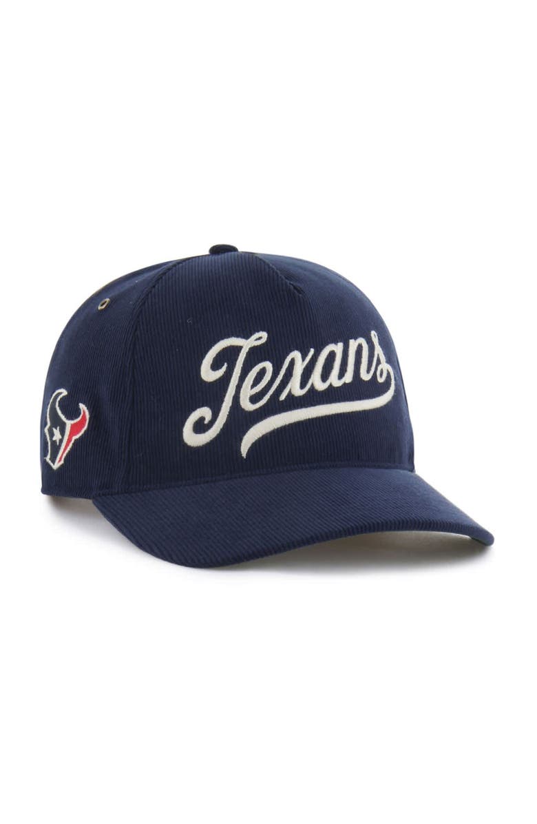 '47 Men's '47  Navy Houston Texans Golden Age Corduroy Hitch Adjustable Hat, Main, color, Navy