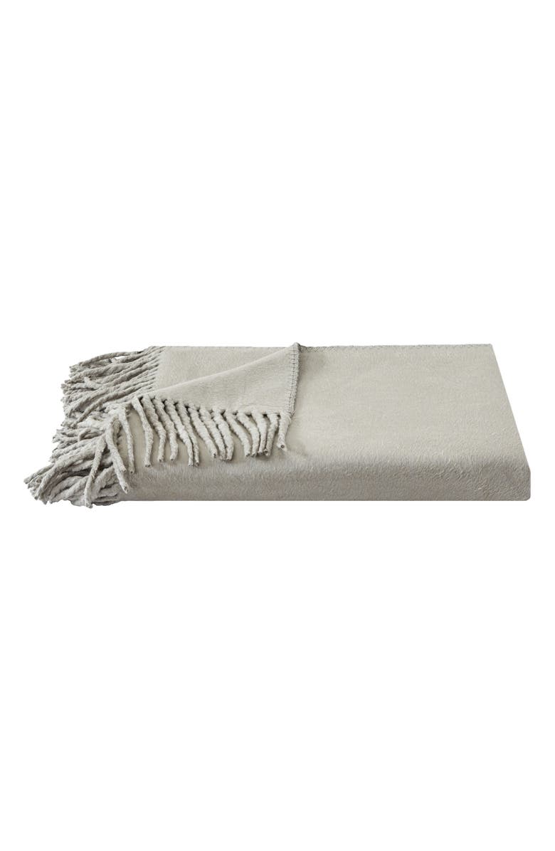 MELANGE HOME Plaza Silk Blend Throw Blanket, Main, color, Gray