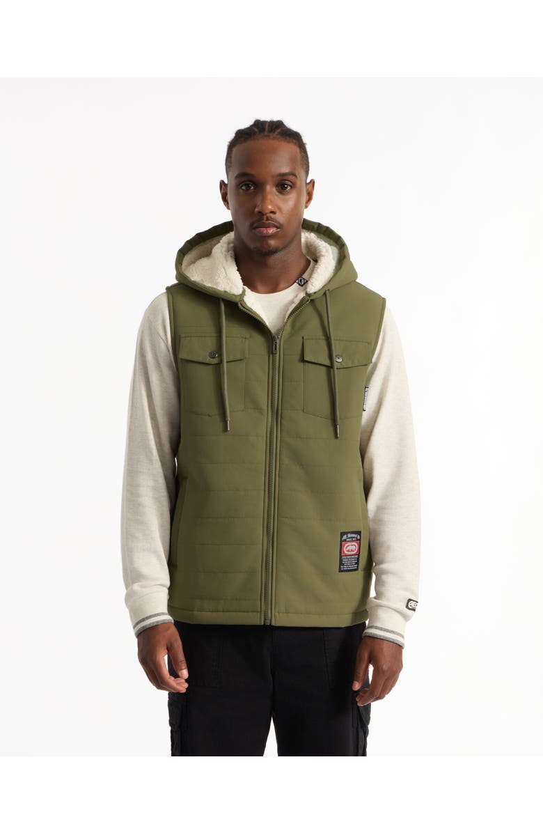 Ecko Unltd. shearling Vest, Main, color, Olive