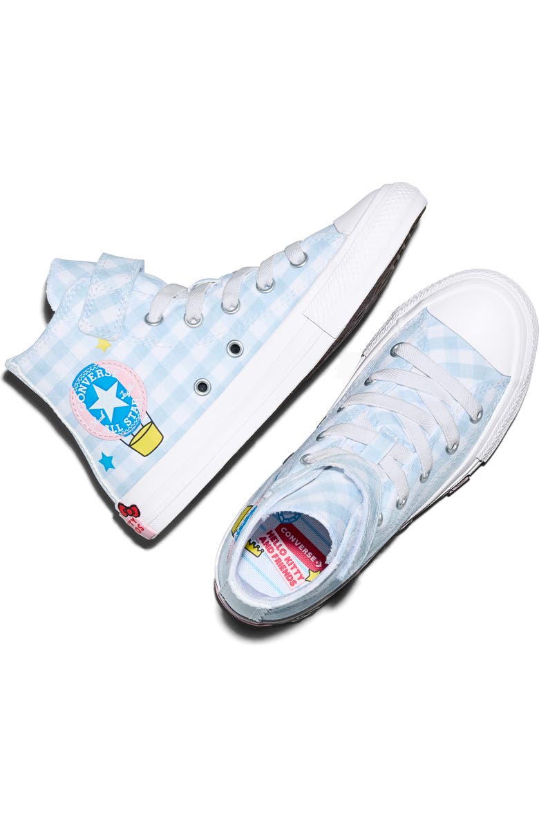 Converse Kids' x Hello Kitty<sup>®</sup> and Friends Chuck Taylor<sup>®</sup> All Star<sup>®</sup> 1V High Top Sneaker, Alternate, color, Baby Blue/ White/ White