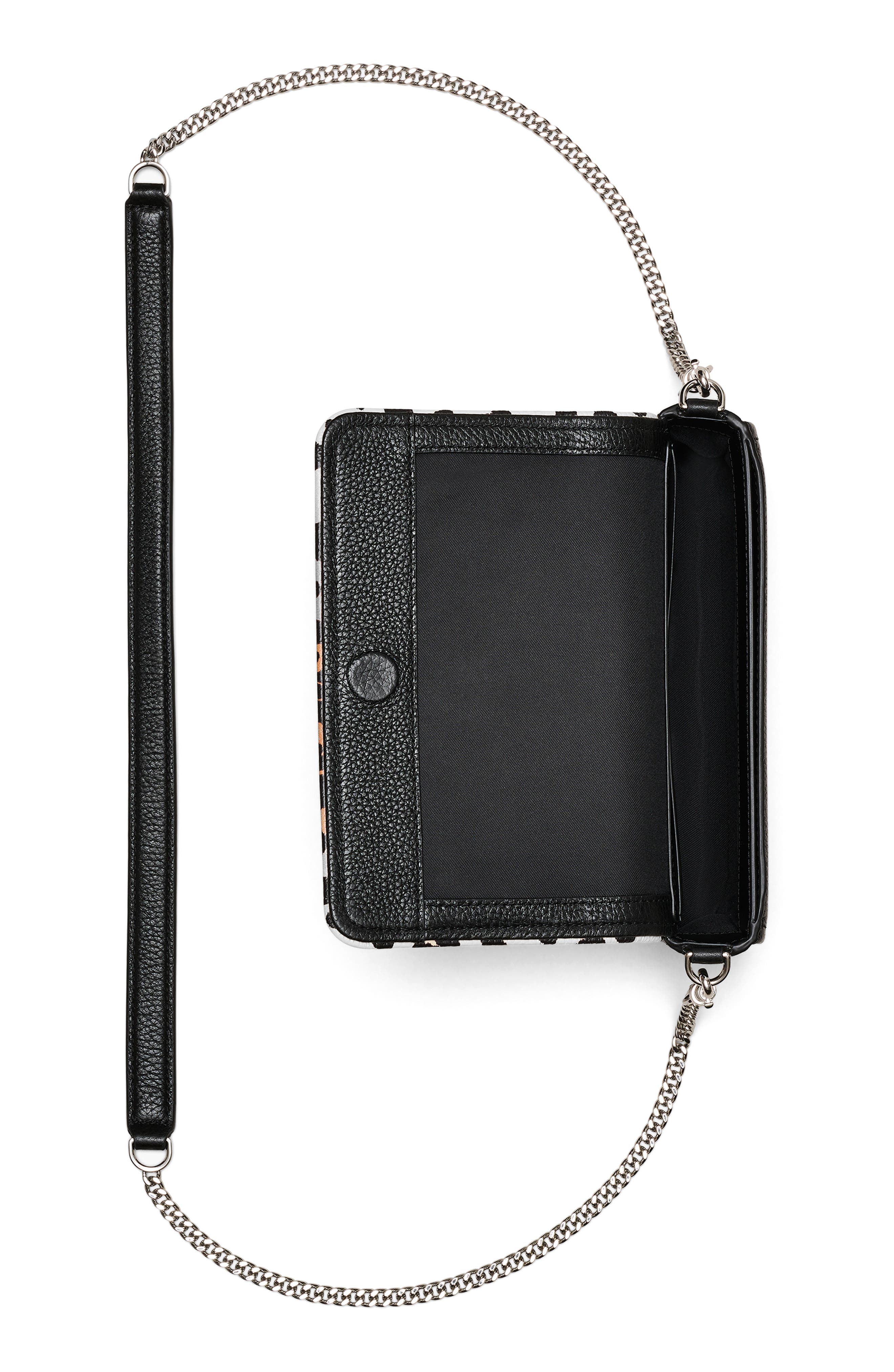 Marc Jacobs The Mini Cheetah Leather Crossbody Bag, Alternate, color, 