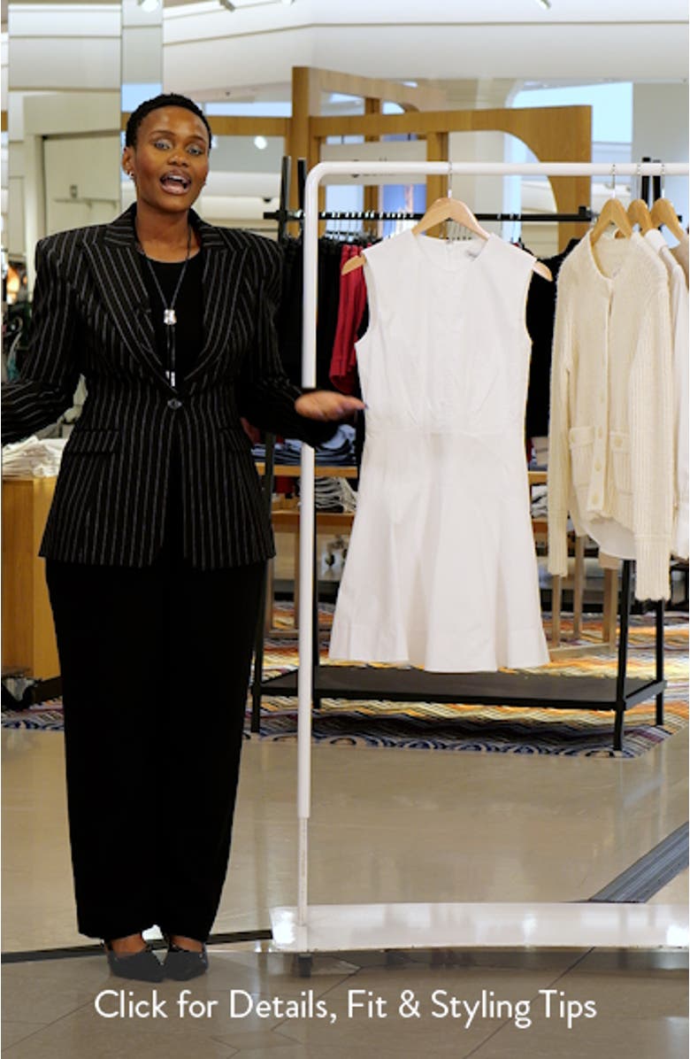 Karrigan Sleeveless Stretch Cotton Minidress, sales video thumbnail