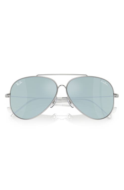Ray Ban Ray-ban Aviator Reverse 59mm Pilot Sunglasses In Gray