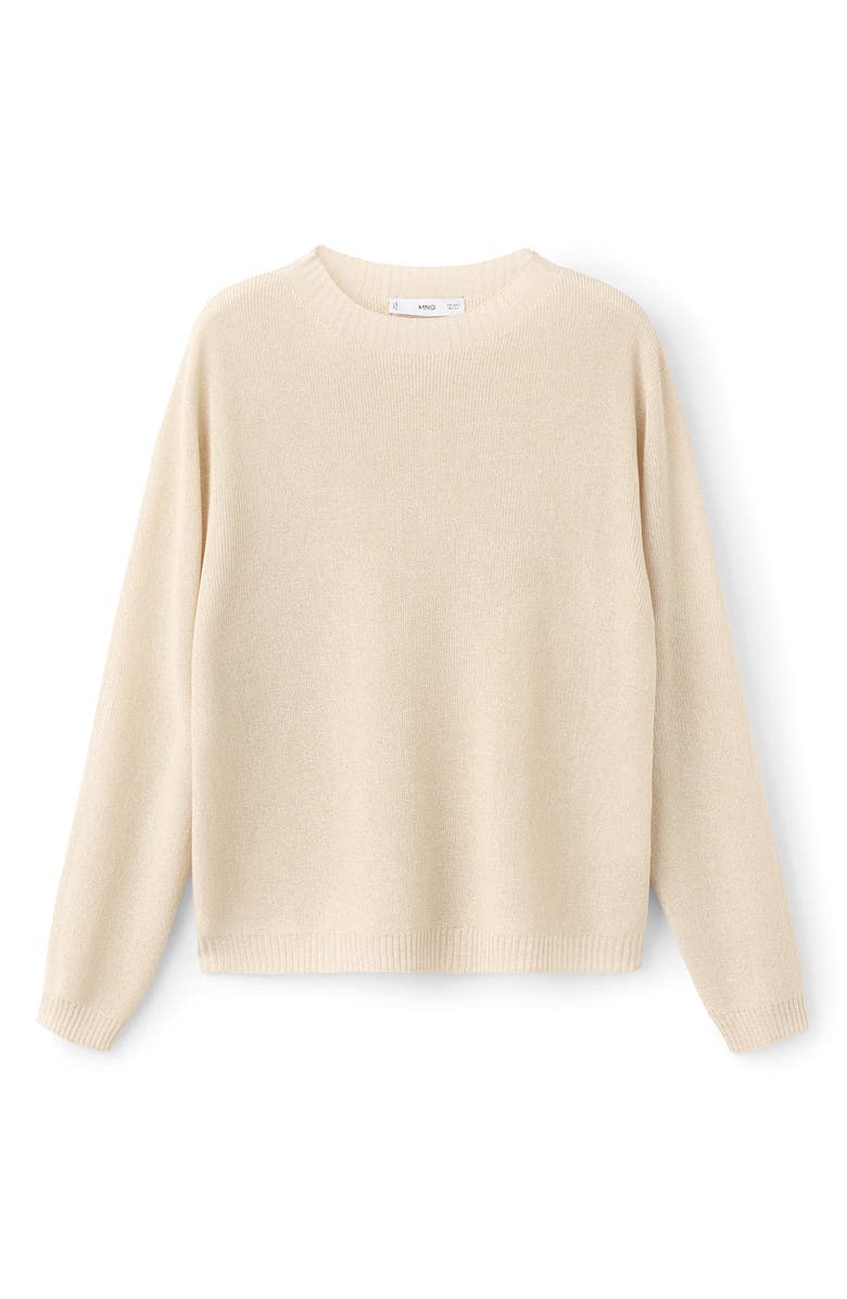 MANGO Sparkle Finely Knit Sweater, Alternate, color, Gold