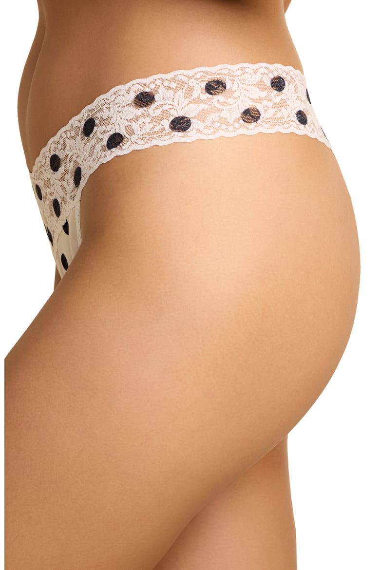 Print Supima® Cotton Low Rise Thong, Alternate, color, POKE A DOT