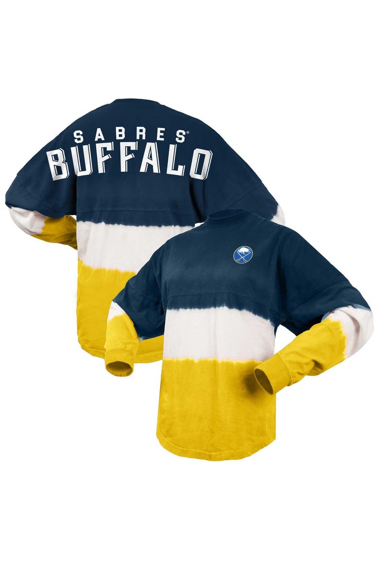 Women's Fanatics Branded Navy/Gold Buffalo Sabres Ombre Long Sleeve T-Shirt, Main, color, Navy