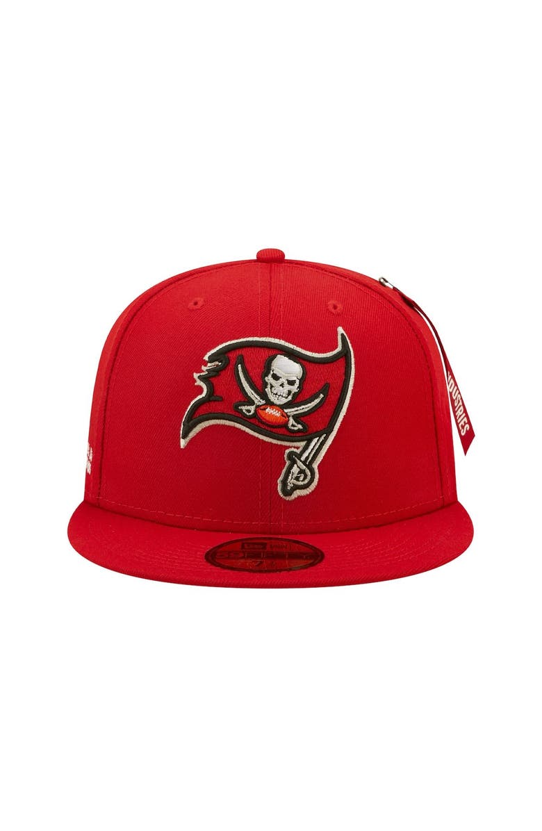 New Era x Alpha Industries Men's New Era x Alpha Industries Scarlet Tampa Bay Buccaneers Alpha 59FIFTY Fitted Hat, Alternate, color, Scarlet