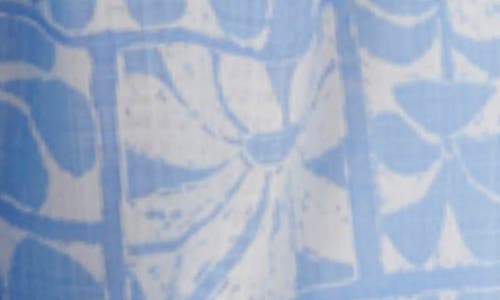 Rip Curl Floral Print Wide Leg Woven Pants In Blue