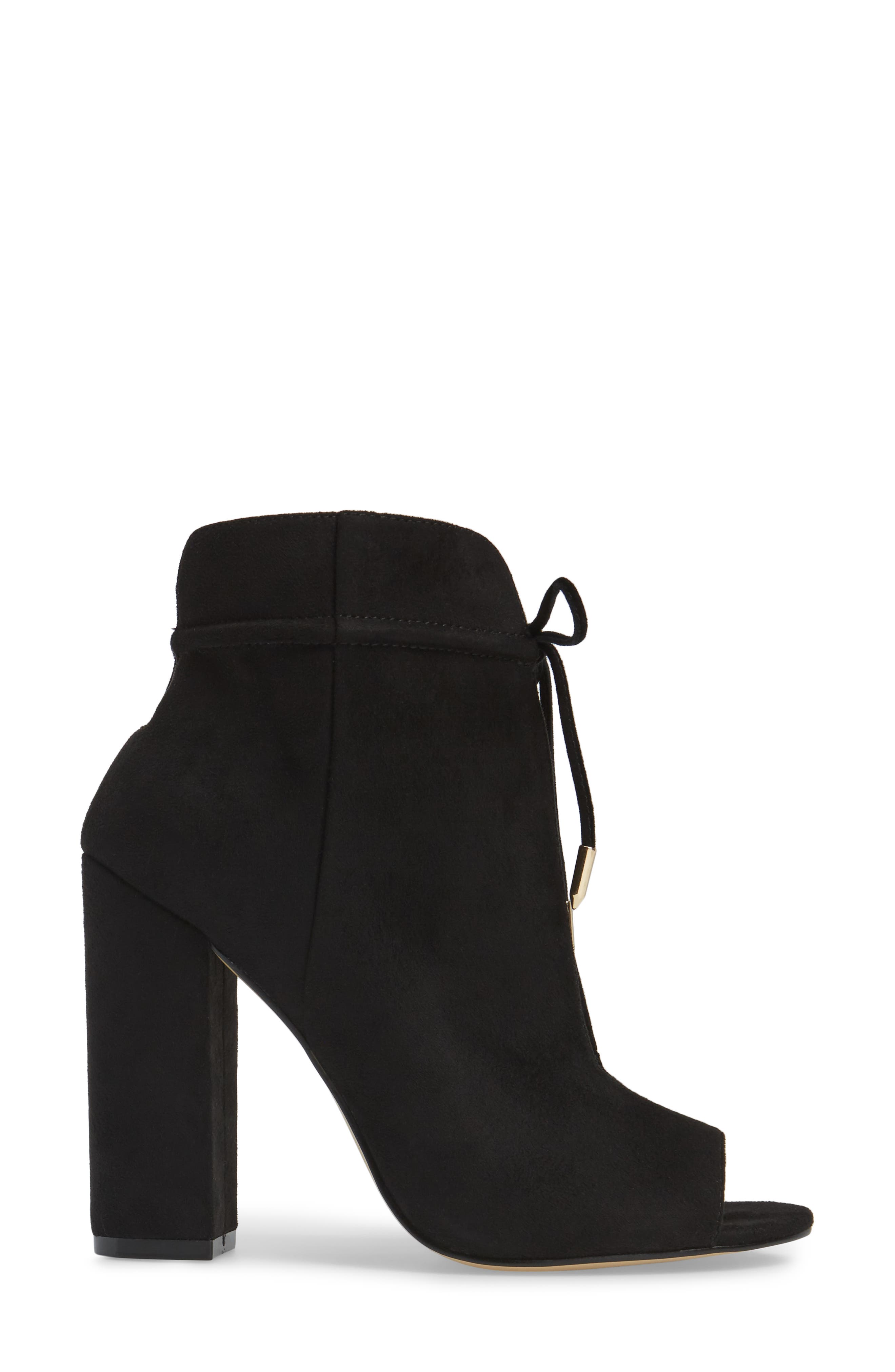 by Zendaya Netty Open Toe Bootie, Alternate, color, BLACK