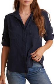 Bella Dahl Split Back Button-Up Shirt