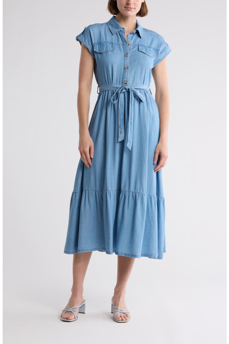 Chambray Shirtdress, Main, color, CHAMBRAY