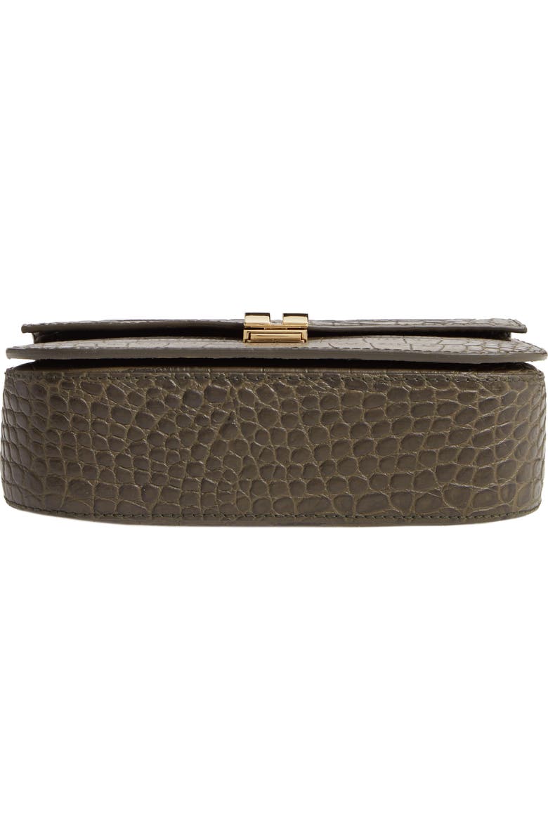 DeMellier Vancouver Croc Embossed Leather Crossbody Bag, Alternate, color,