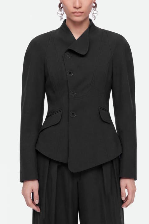 Double Breasted Stand Collar Jacket