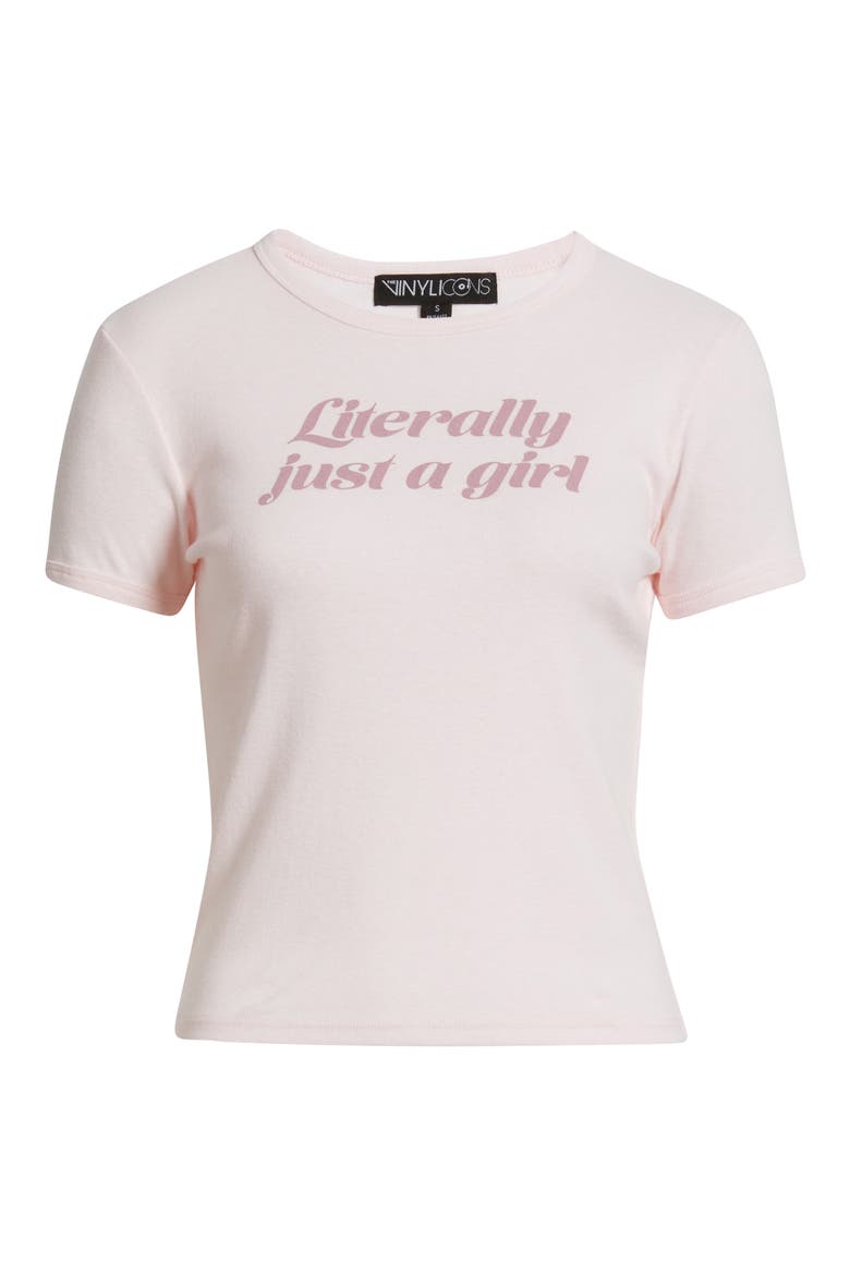 Just a Girl Graphic Baby Tee, Alternate, color, PINK