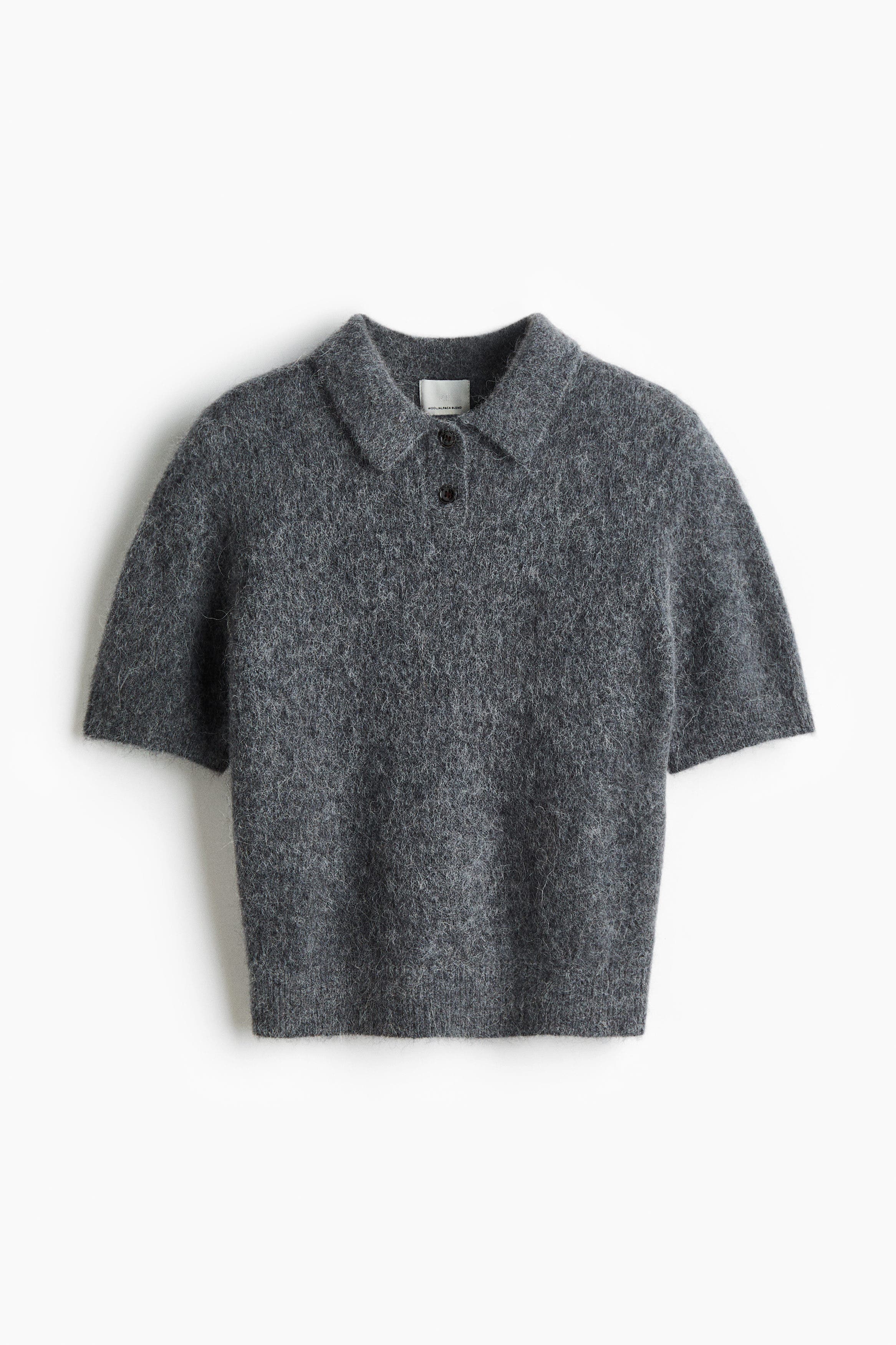 Alpaca-blend Polo Shirt