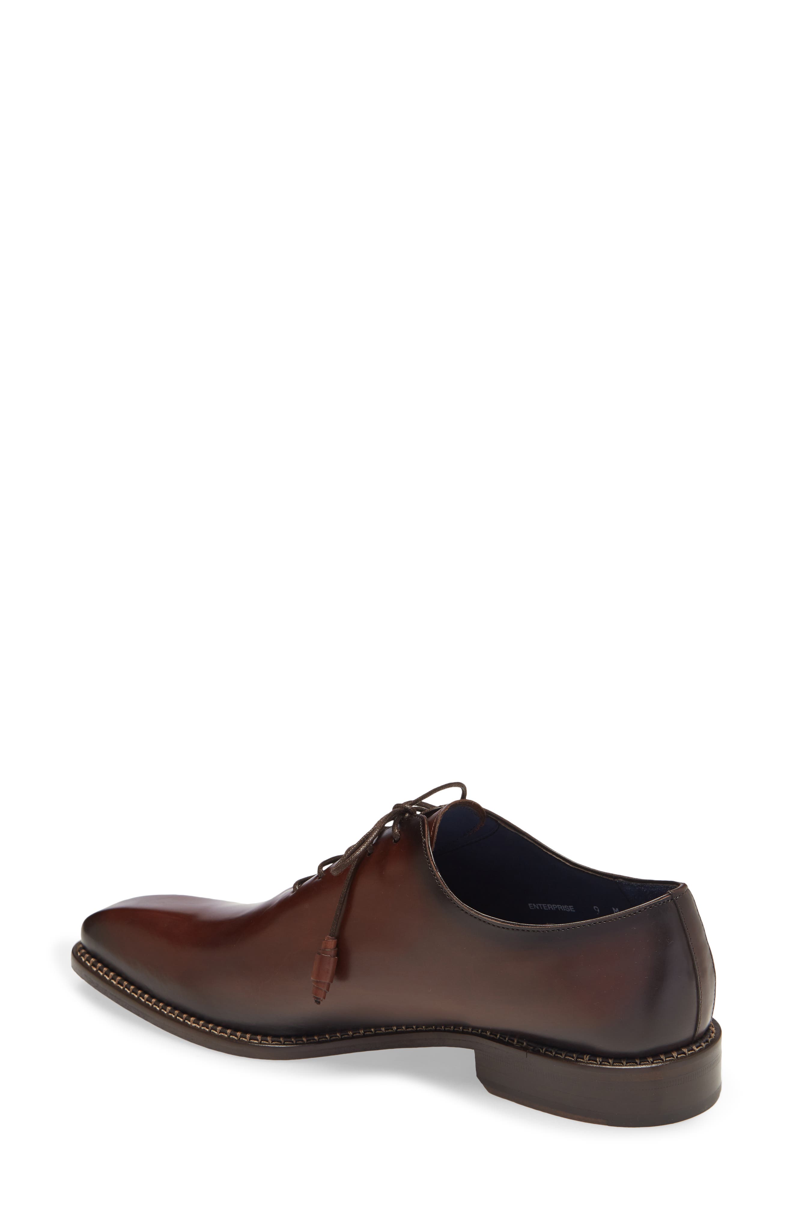 Enterprise Wholecut Oxford, Alternate, color, BROWN LEATHER