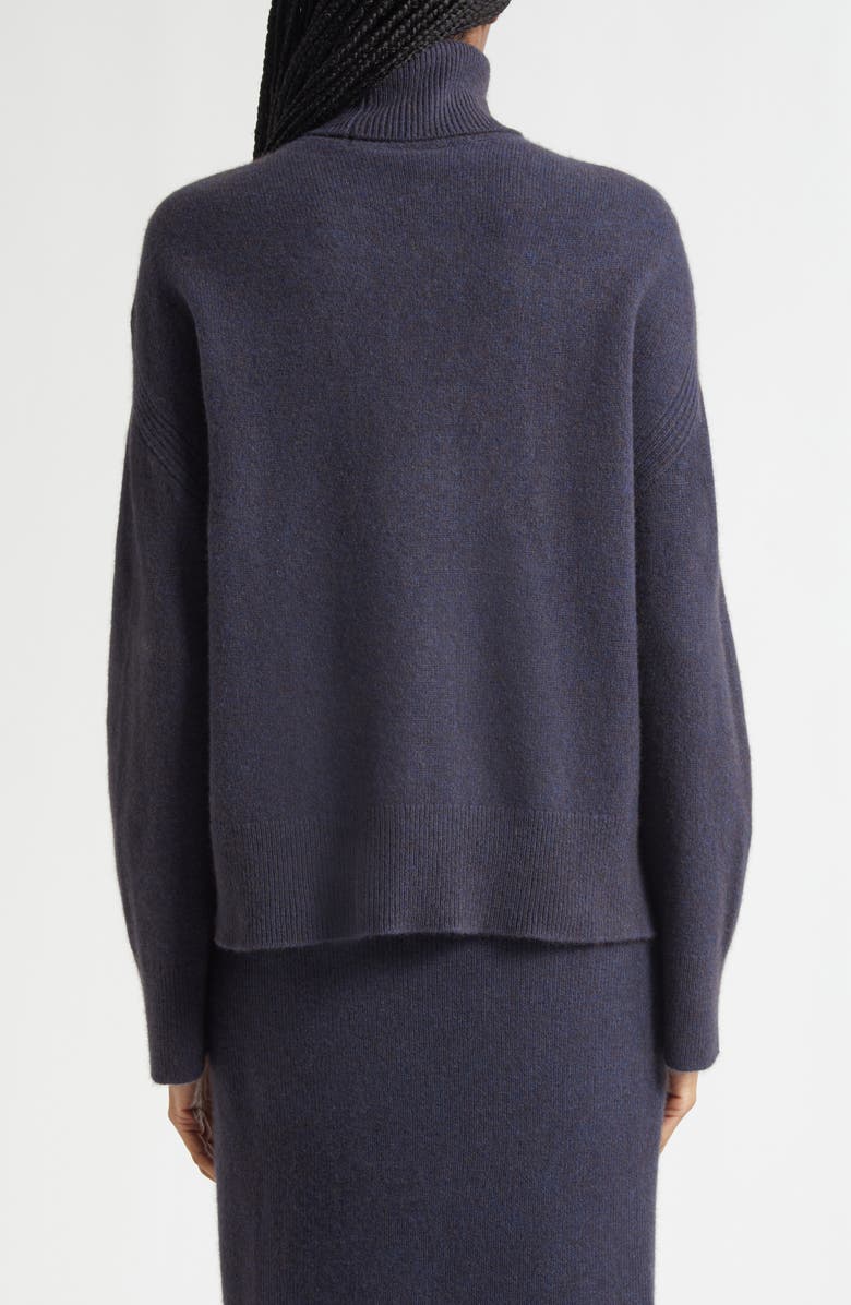 Emporio Armani Melange Turtleneck Wool Sweater, Alternate, color, Solid Medium Blue