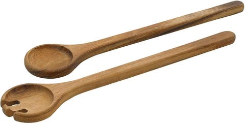Acacia Wood 2 Piece Salad Serving Utensil Set