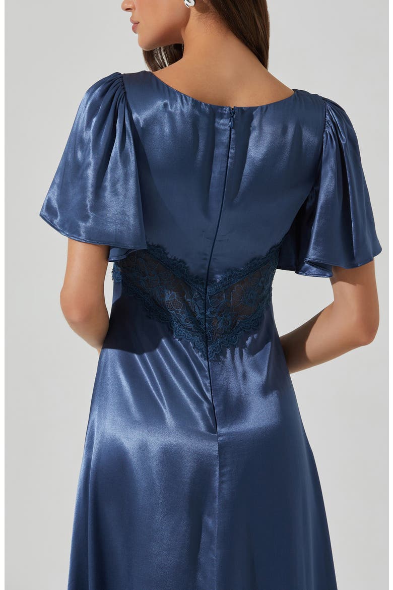 aurelia flutter sleeve lace & satin dress Aurelia Flutter Sleeve Lace & Satin Dress (Women)