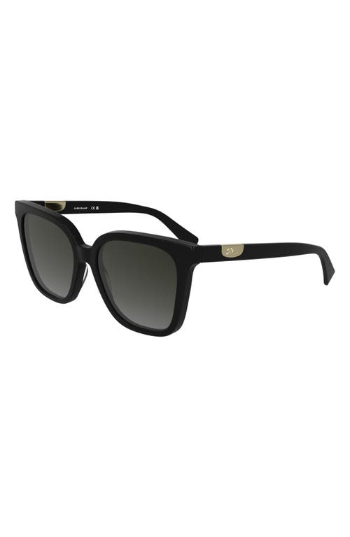 Longchamp Le Pliage 55mm Gradient Butterfly Sunglasses In Black