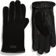 Cole Haan Heritage Leather & Knit Gloves