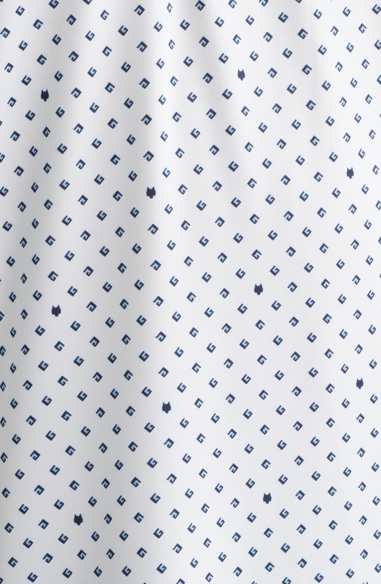 Greyson G Squared Neat Logo Print Performance Golf Polo, Alternate, color, Arctic