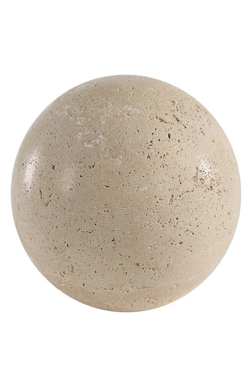 Renwil Travertine Decorative Ball In Nude