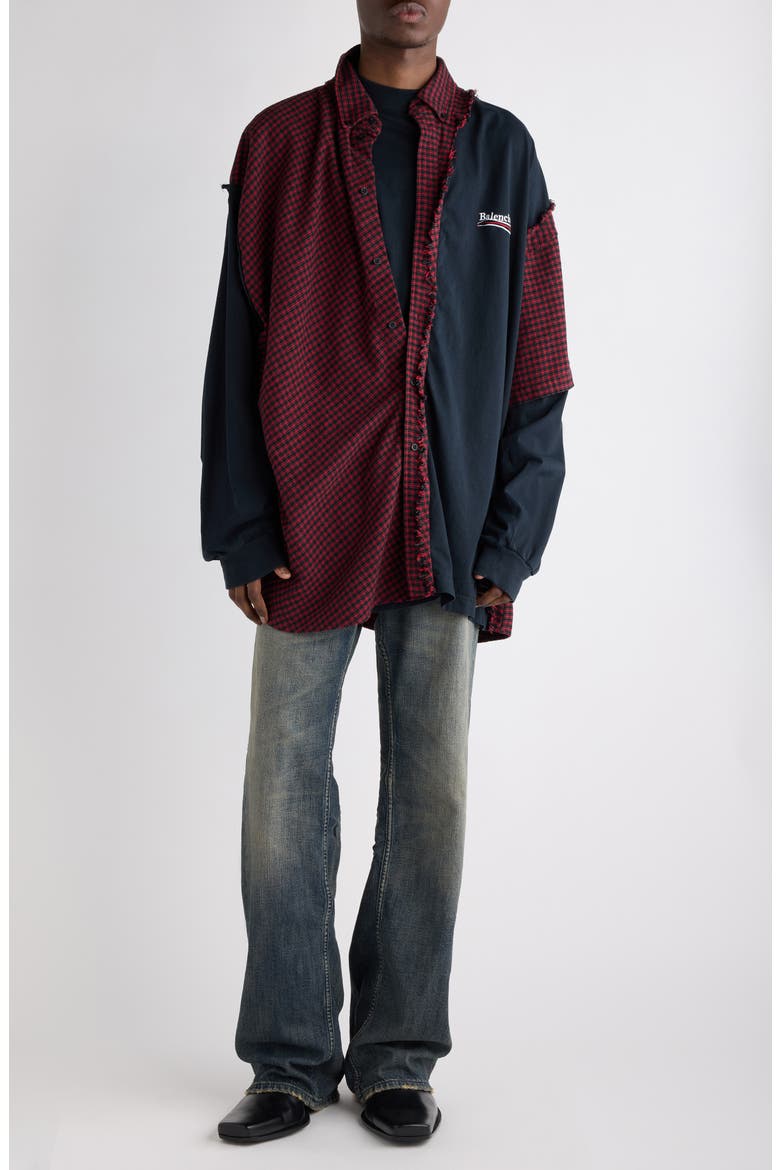 Patched Shirt, Alternate, color, 6400 RED