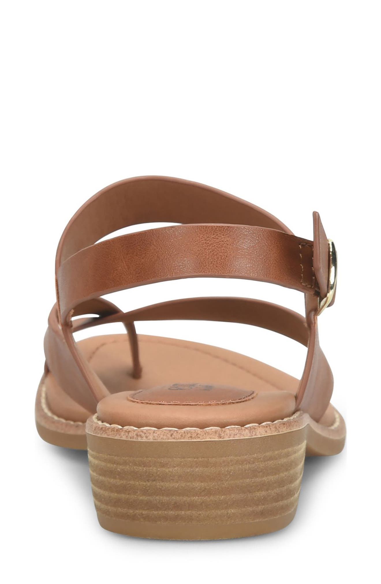 Nessie Toe Loop Slingback Sandal, Alternate, color, COGNAC