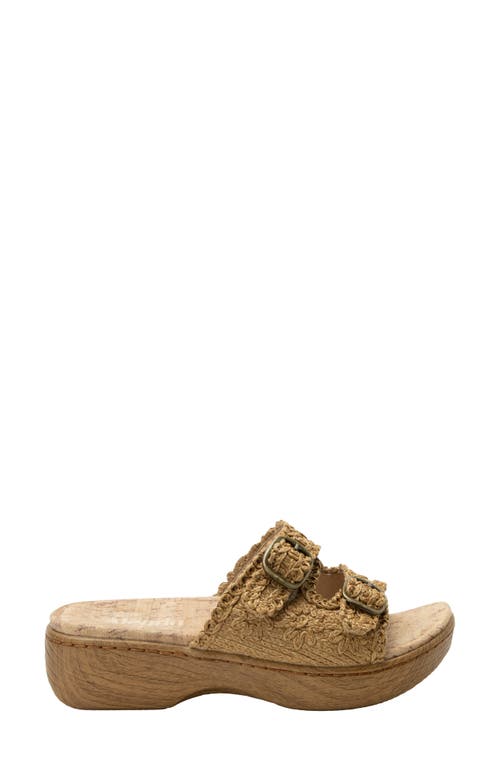 Alegria By Pg Lite Oona Platform Slide Sandal In Brown