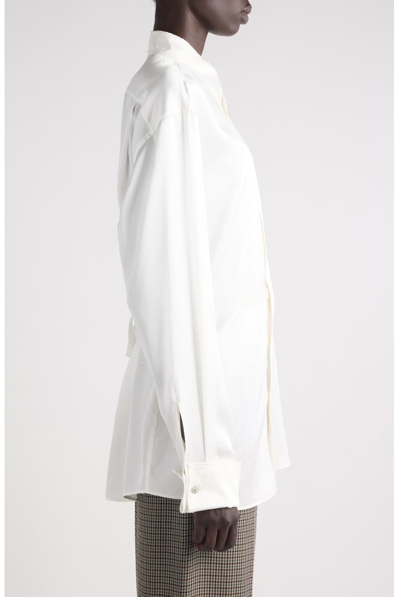 Silk Blend Wrap Shirt, Alternate, color, 9002 IVORY