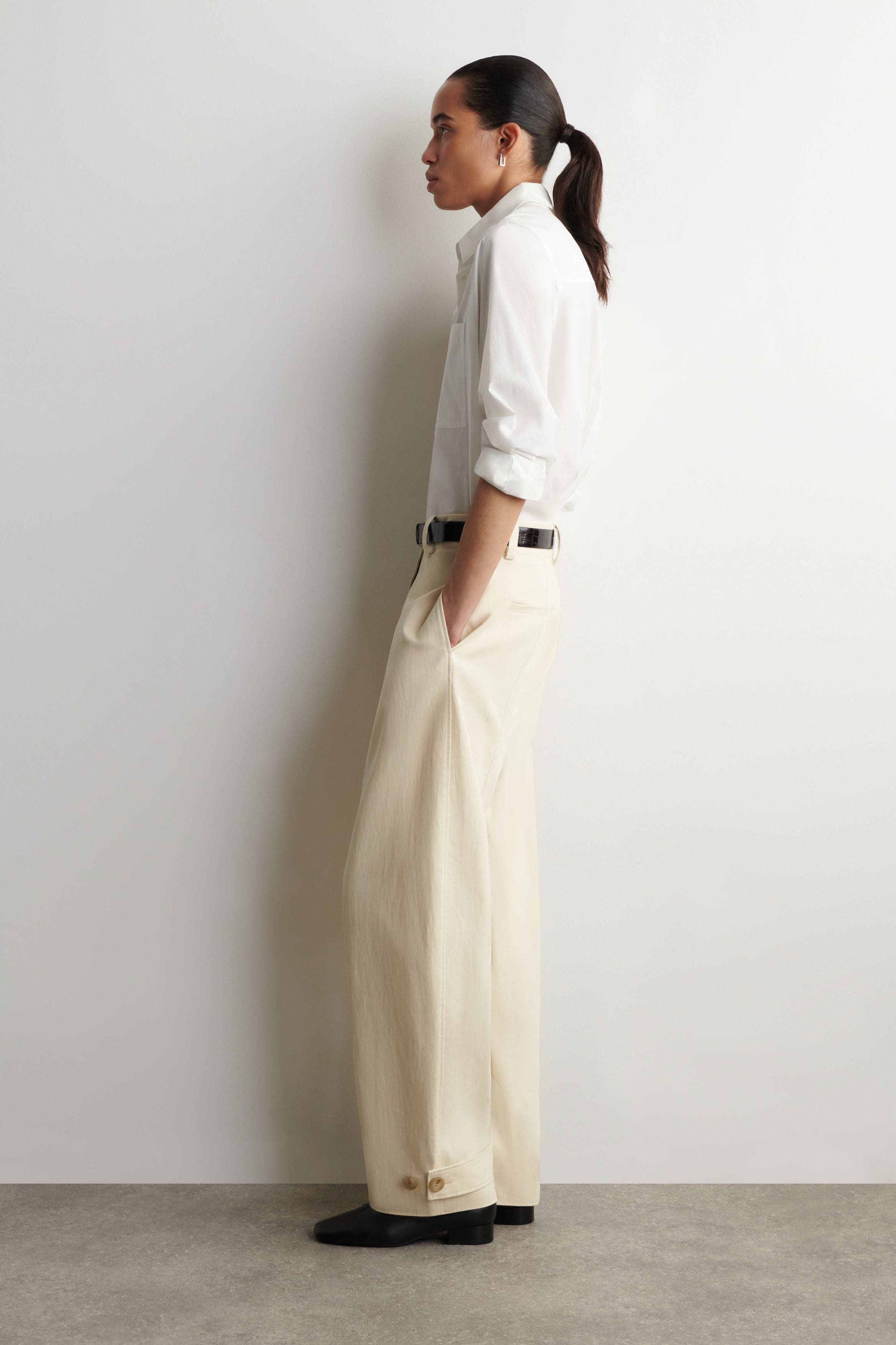 Barrel-Leg Cotton Utility Pants - image 4