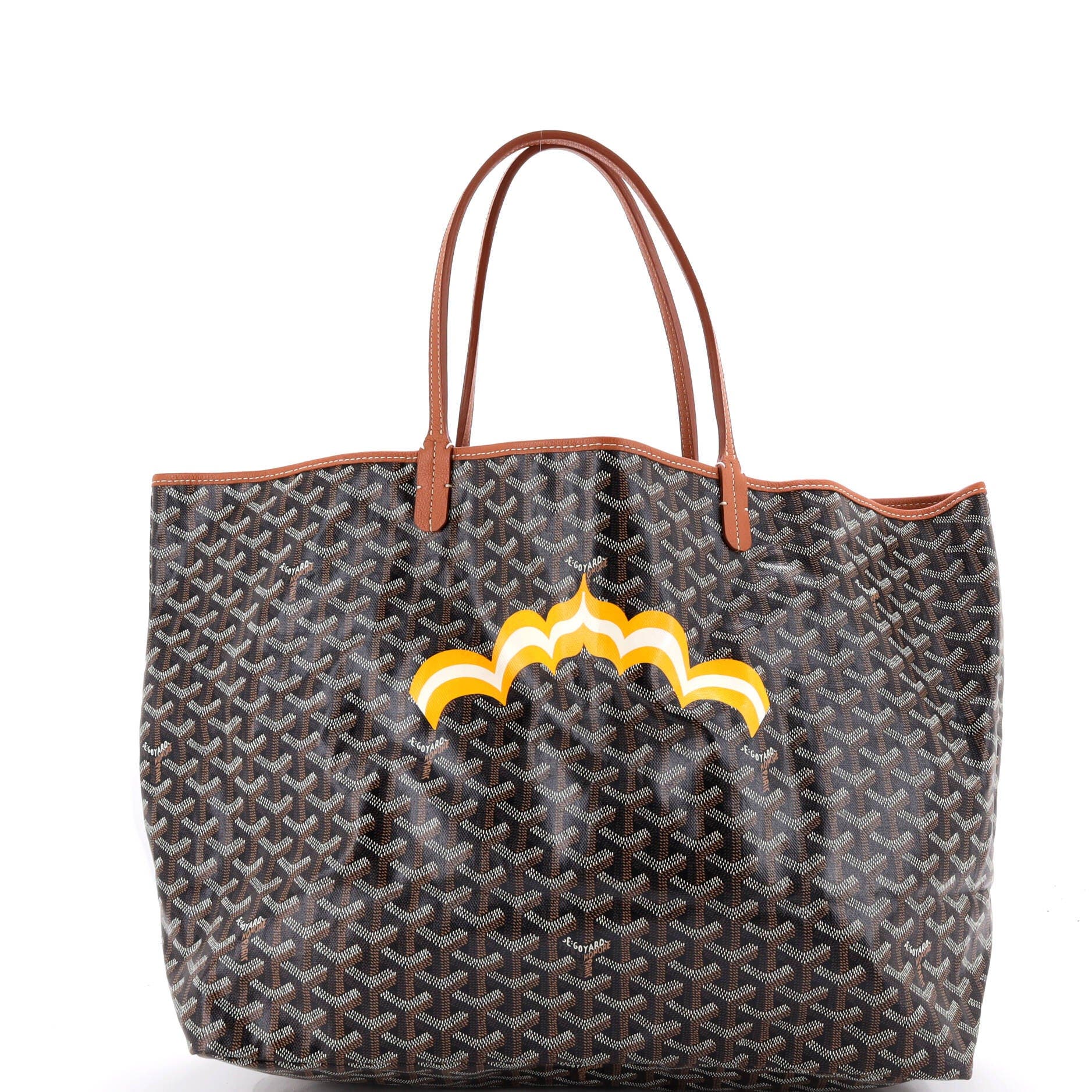 Saint Louis Tote Printed Coated Canvas GM, Main, color, Brown