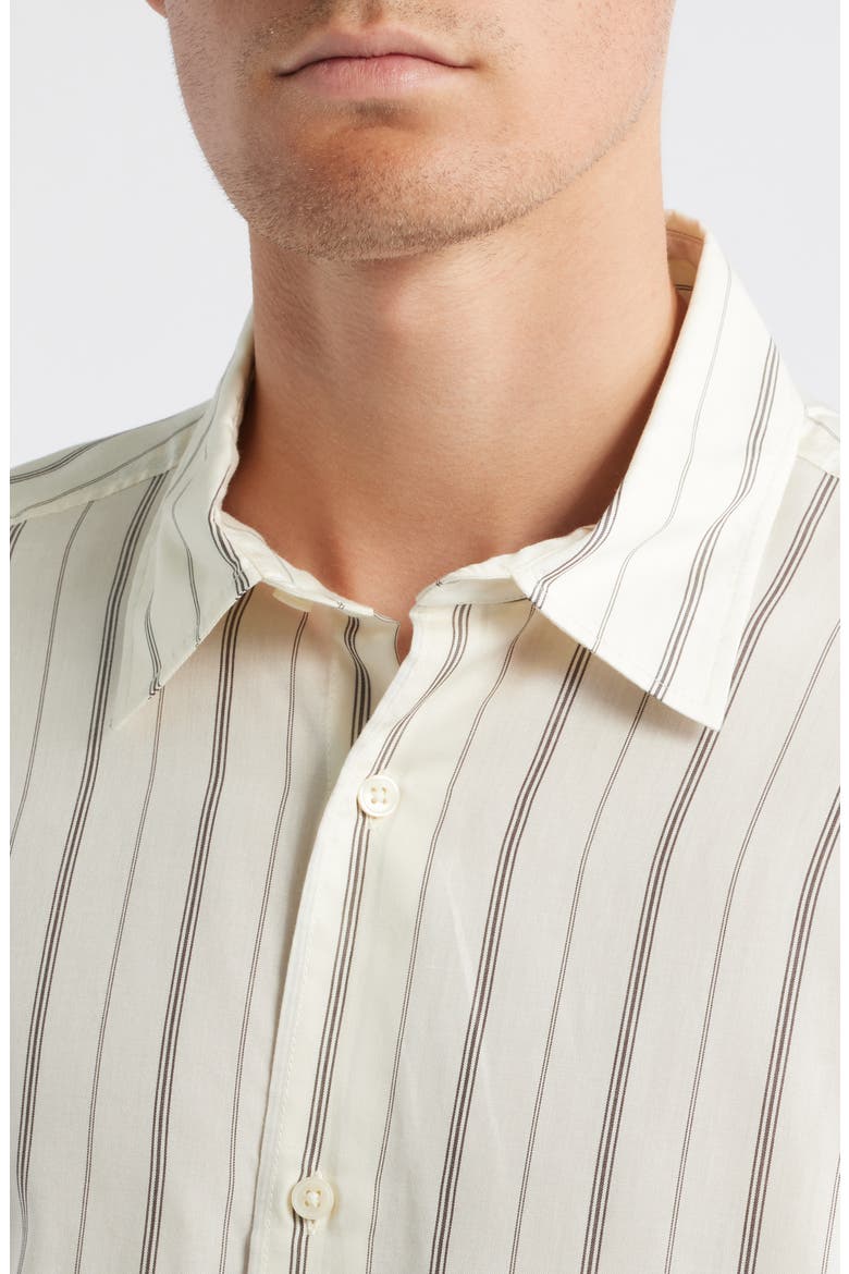 Oversize Stripe Short Sleeve Button-Up Shirt, Alternate, color, IVORY KIYOSHI STRIPE