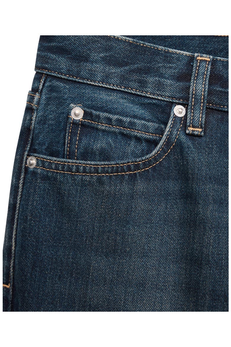 Distressed Flared Jeans, Alternate, color, DARK VINTAGE BLUE