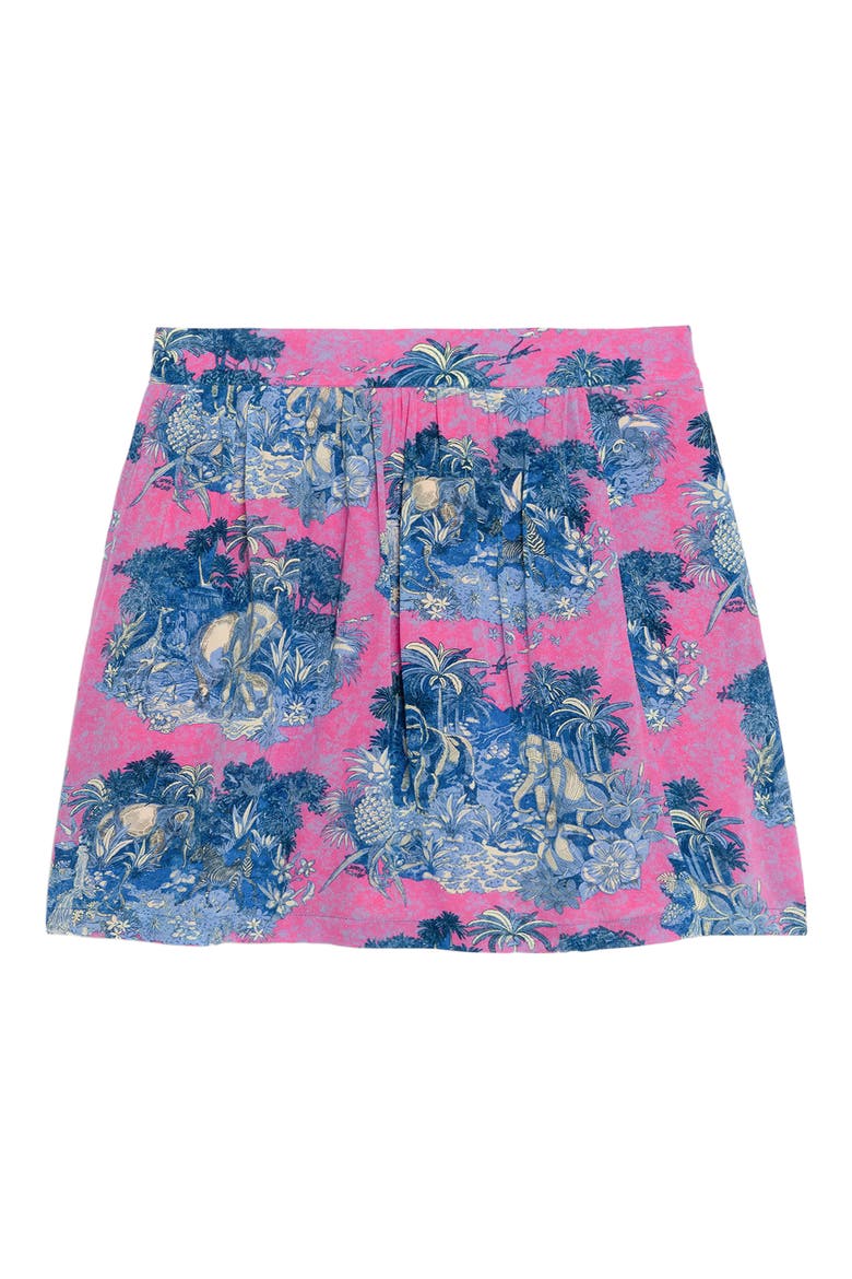 Jadys Smooth Wild Jungle Print Crepe Miniskirt, Alternate, color, LADY