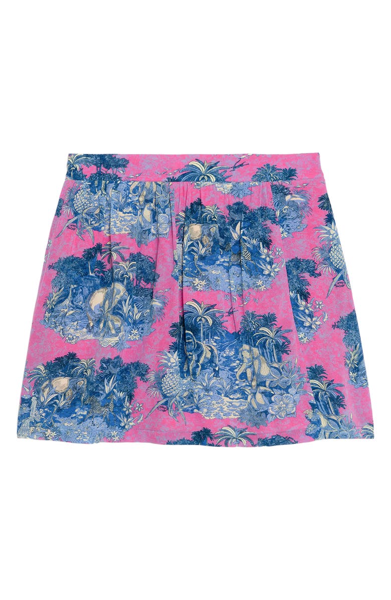 Zadig & Voltaire Jadys Smooth Wild Jungle Print Crepe Miniskirt, Alternate, color, Lady