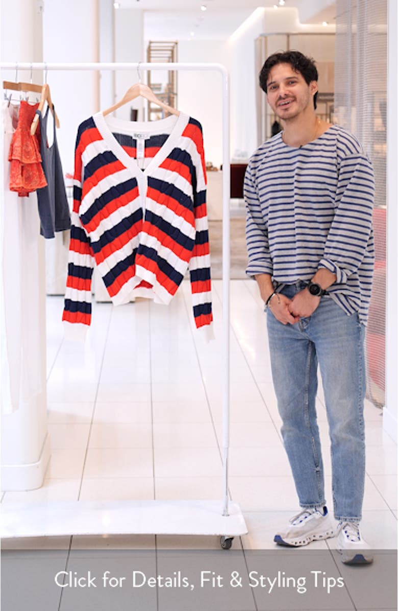 Sherry Stripe Cardigan, sales video thumbnail