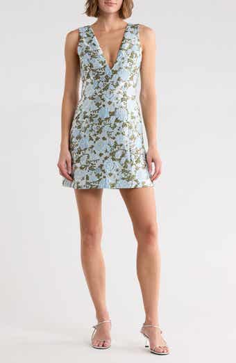 Alice + Olivia Tatum Floral Jacquard Sleeveless Minidress