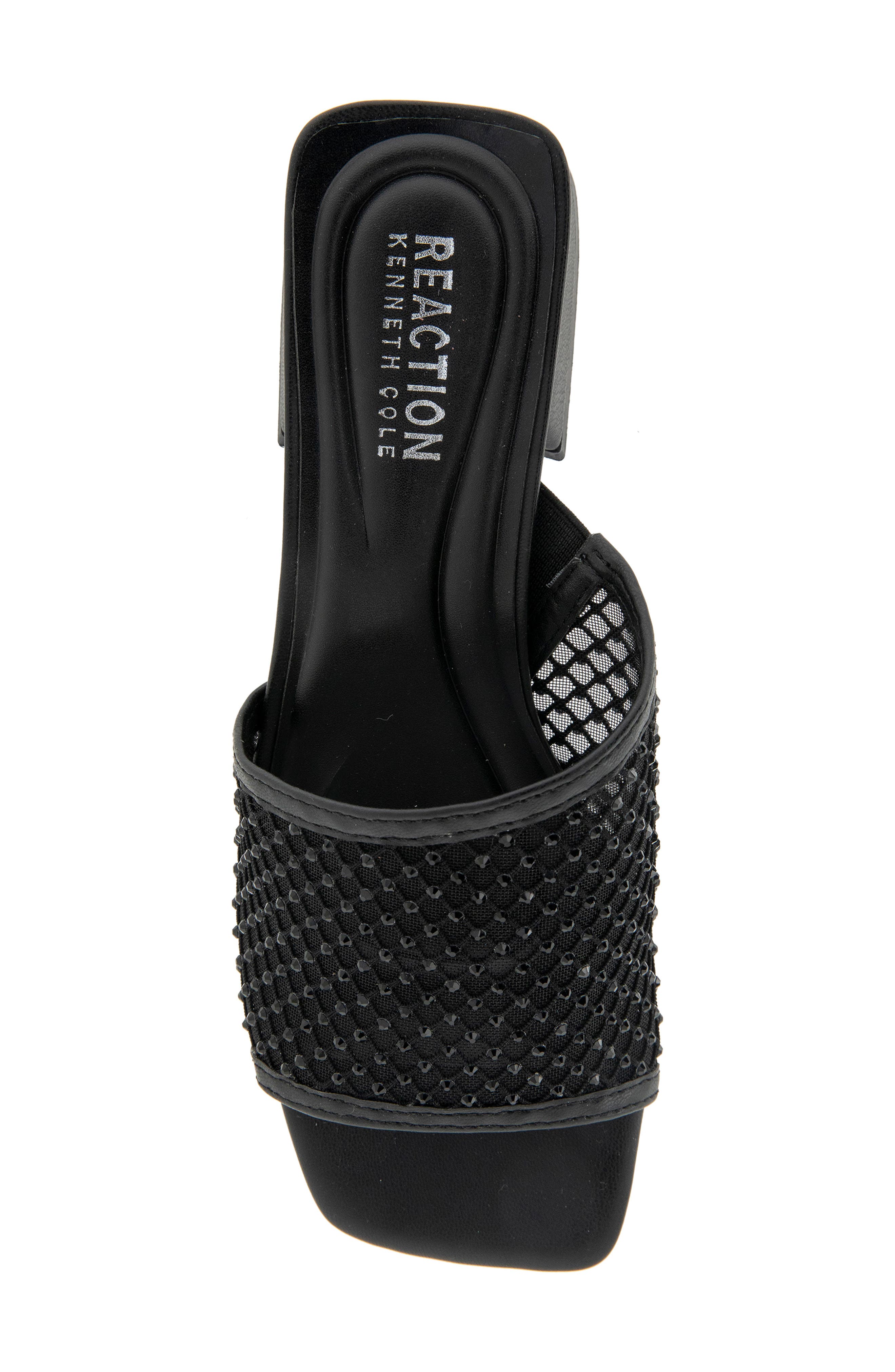 Reaction Kenneth Cole Buenita Slide Sandal, Alternate, color, Black/ Black Mesh