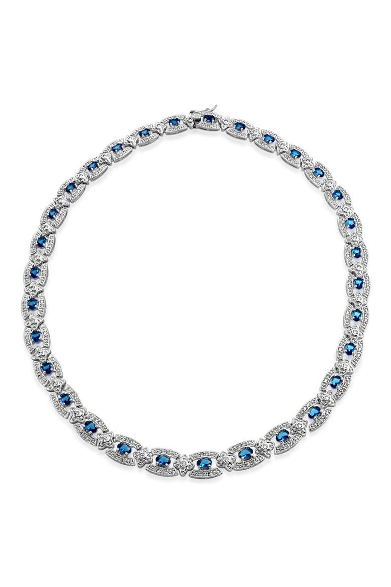 Crystal Pavé Collar Necklace, Main, color, BLUE
