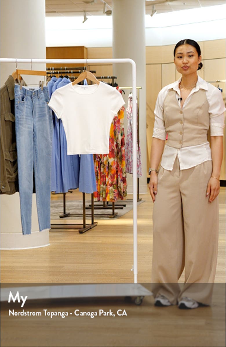 Muse Rib Stretch Organic Cotton T-Shirt, sales video thumbnail