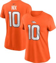 Nike Women's Nike Bo Nix Orange Denver Broncos Name & Number T-Shirt