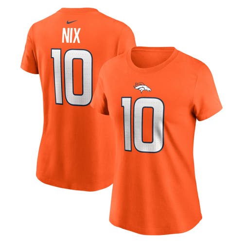 Nike Women's Bo Nix Orange Denver Broncos 2024 Nfl Draft First Round Pick Name Number T-shirt In Orange