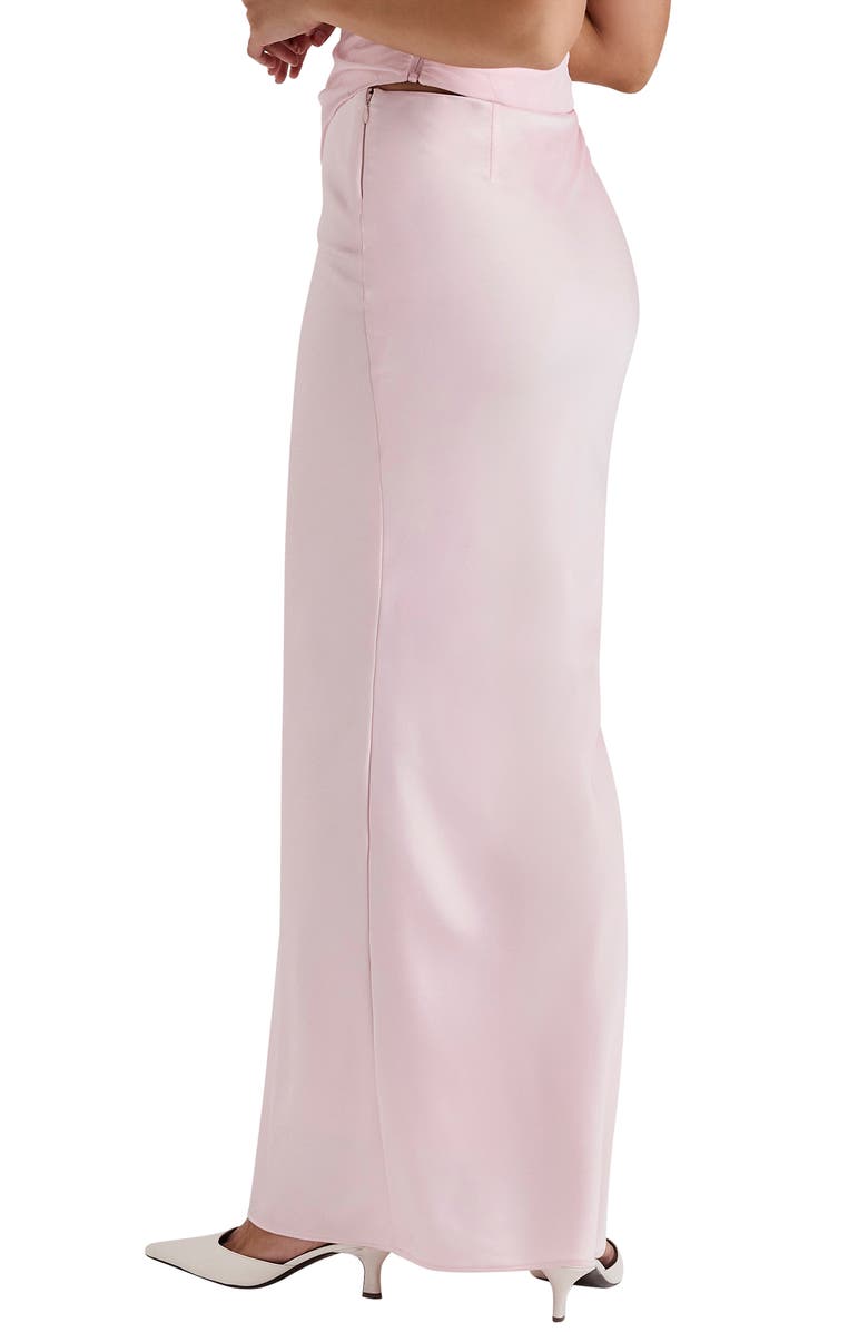 HOUSE OF CB Giuliana Stretch Satin Maxi Skirt, Alternate, color, Pinkesque