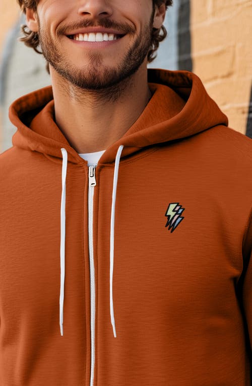 Dalix Lightning Bolt Zip Hoodie In Autumn