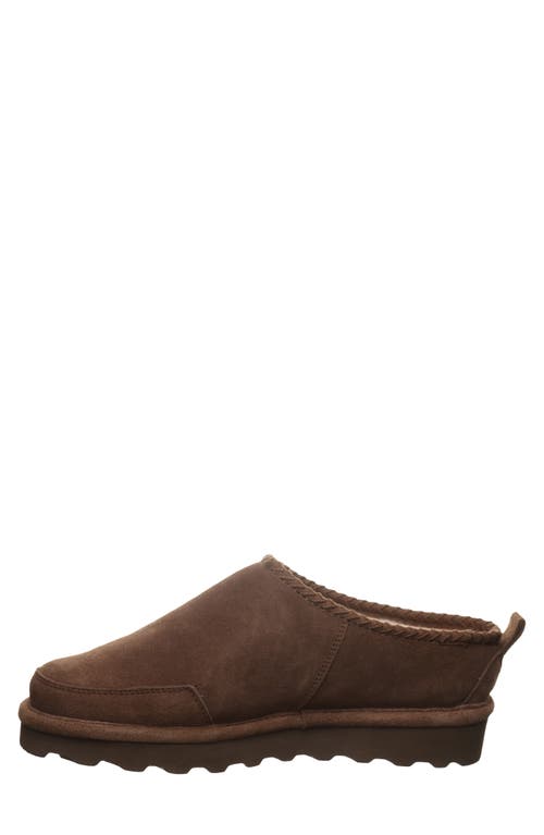 Bearpaw Damian Faux Fur Lined Clog Slipper In Brown