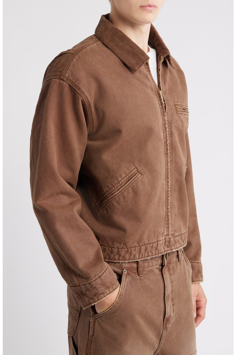 Petrol Canvas Jacket, Alternate, color, BROWN