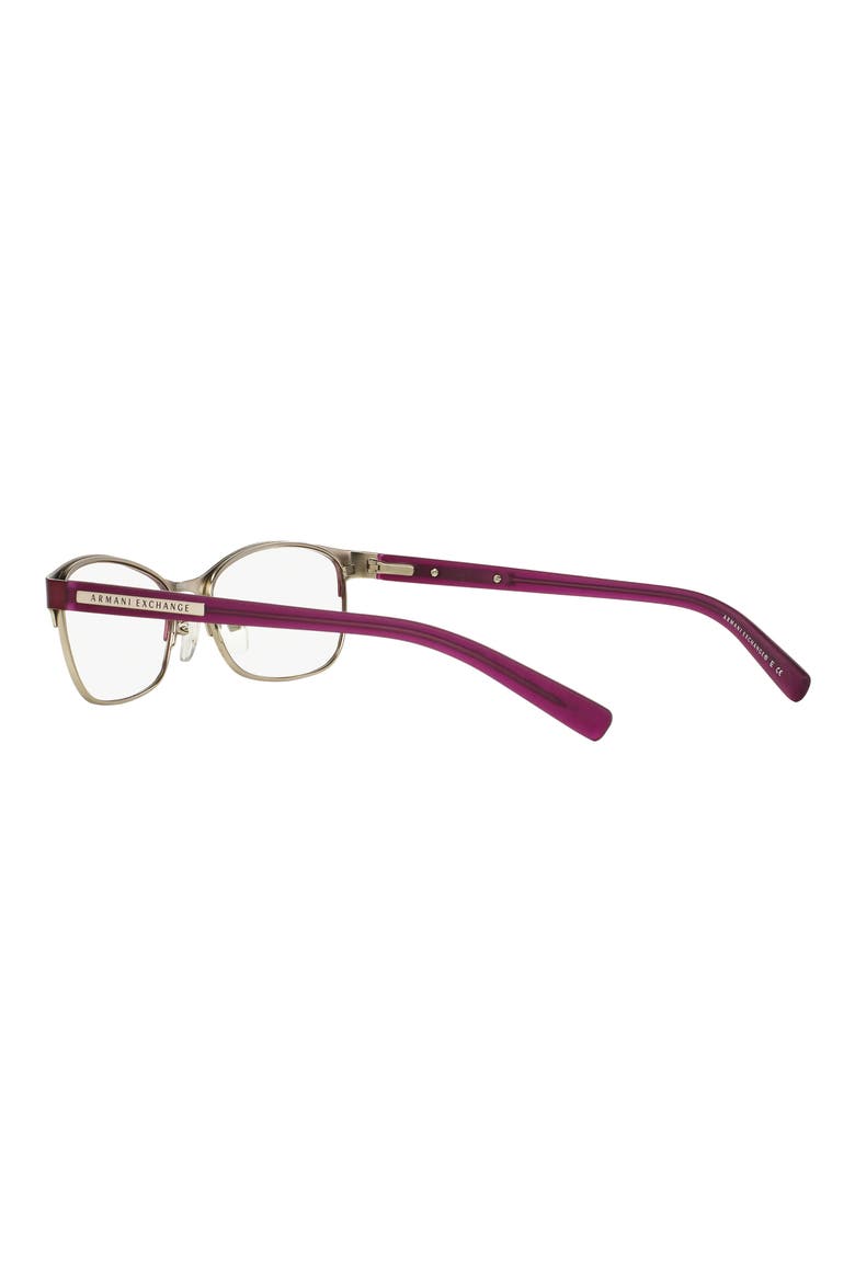 53mm Oval Optical Glasses, Alternate, color, MATTE RED