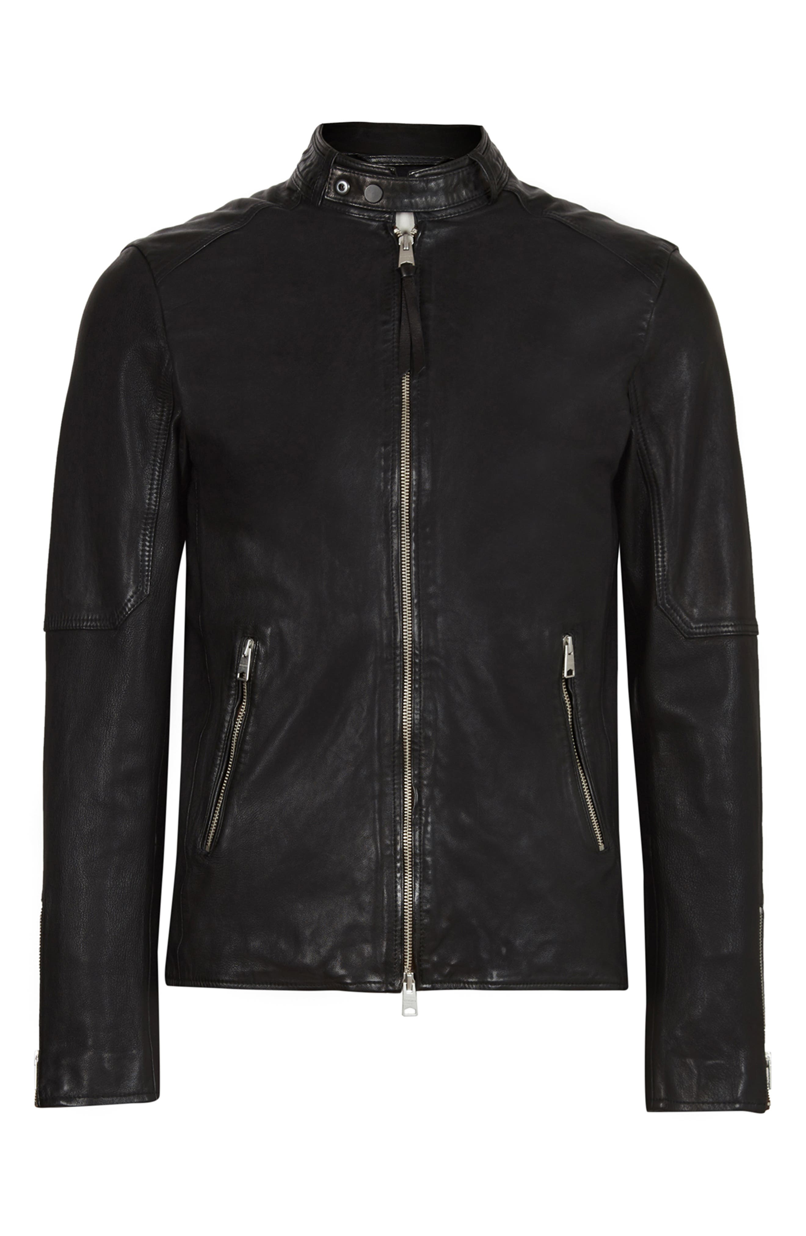 AllSaints Cora Leather Jacket Nordstrom